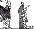 A very unique Assyrian winged bull